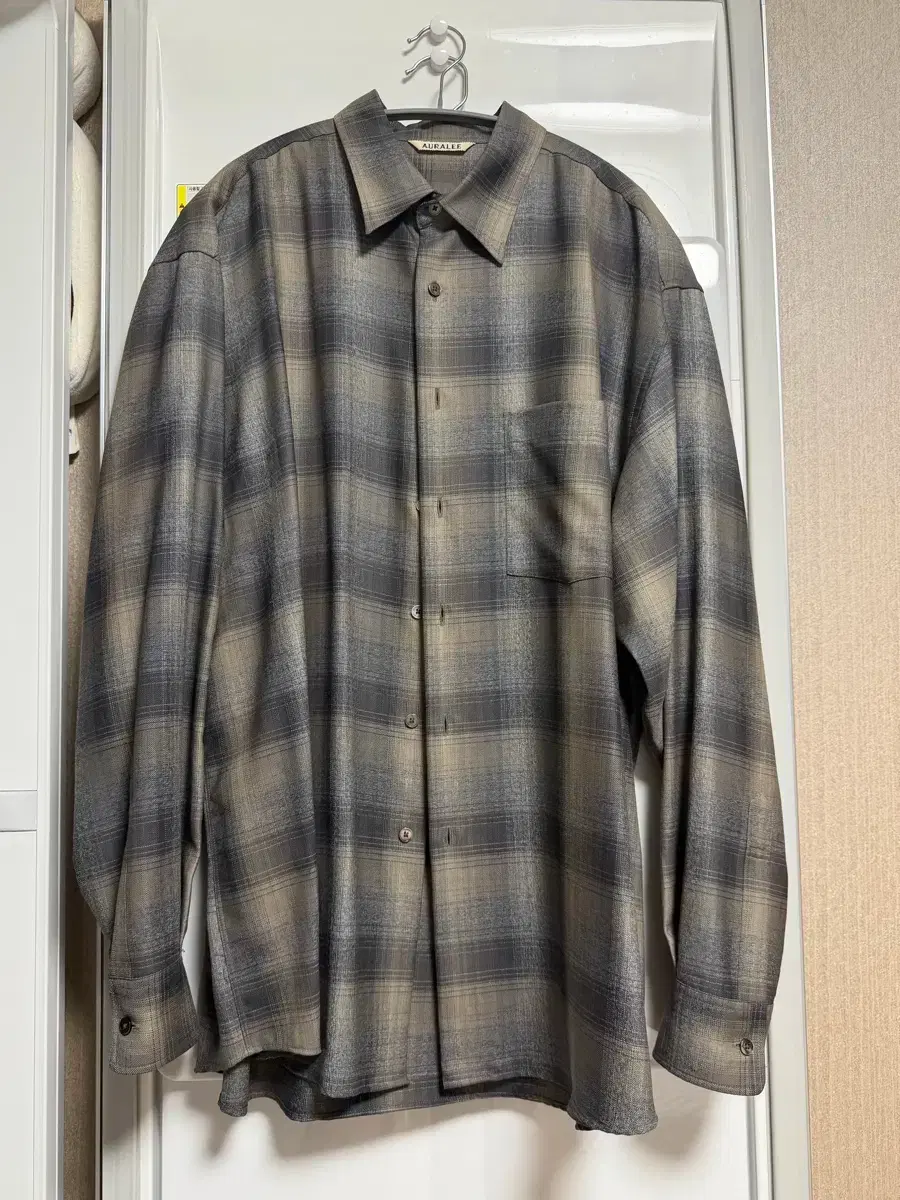 AURALEE | 오라리 Auralee 25ss Brown Grey Check Shirt Size 4
